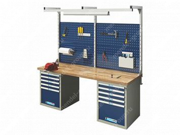 Верстак двухтумбовый EUROBENCH VS ВТ-20В-55/Р4.Led