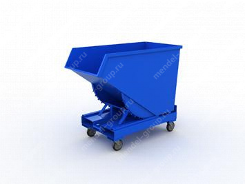 Контейнер для стружки самоопрокидывающийся КОА-01 с крышкой и колесами