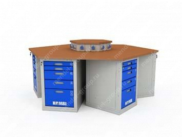 Верстак шеститумбовый KOMBI 6005.2500