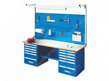 Верстак двухтумбовый EUROBENCH VL ВТ.М-20М-66/Р4.Led