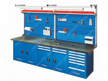 Верстак пятитумбовый EUROBENCH VL ВТ.М-30G-00226/Р4.s1.Led