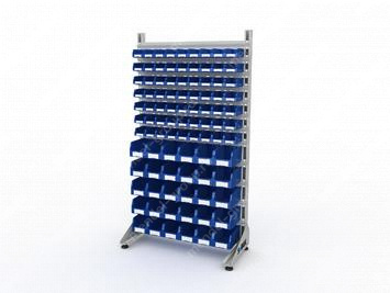 Стеллаж для пластиковых лотков S-BOX односторонний 1800x1000x450.04