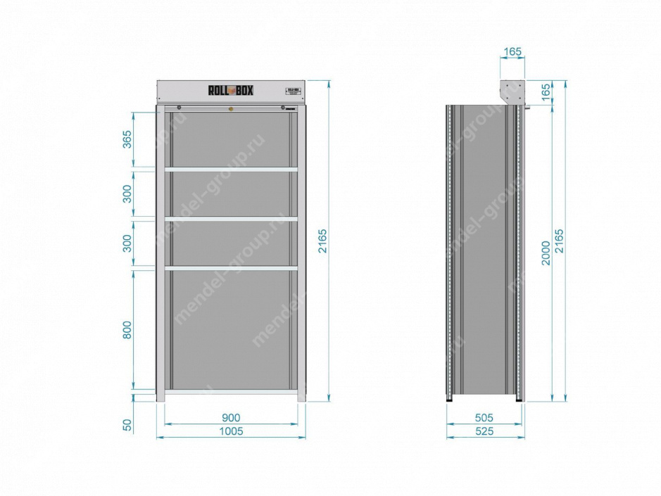 Шкаф роллетный ROLL-BOX SIMPLE 10.05.5.V2