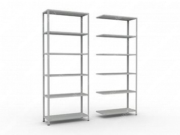 Стеллаж полочный на болтах 2550х1000х500 (6 полок)