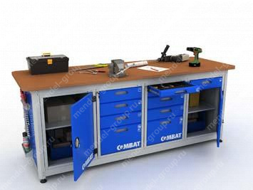 Верстак четырехтумбовый COMBAT 41452.2340