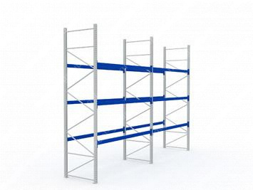 Стеллаж паллетный (фронтальный) 4000х2700х1100 (P130х50х1,5)