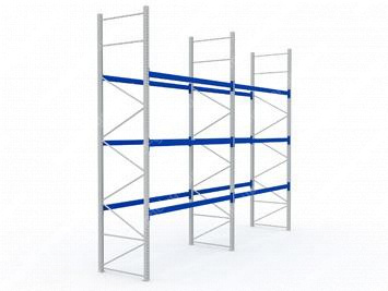 Стеллаж паллетный (фронтальный) 4500х2700х1100 (P130х50х1,5)