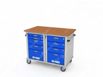 Верстак мобильный двухтумбовый KOMBI 2504.1200