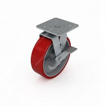 Колесо поворотное с тормозом d=150 мм, полиуретан