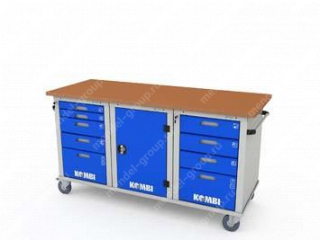 Верстак мобильный трехтумбовый KOMBI 3514.1800