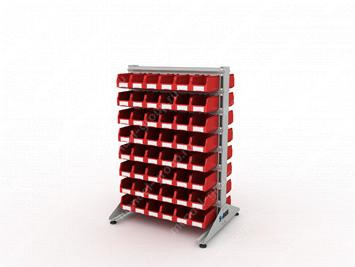 Стеллаж для пластиковых лотков S-BOX двухсторонний 1500x1000x800.02