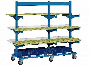 Тележка-стеллаж консольная двухсторонняя EUROTROL 1630х1750х900.01