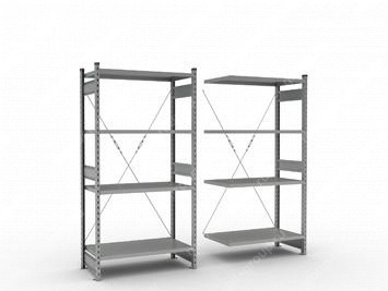 Стеллаж среднегрузовой на зацепах 2000х1000х800 (4 полки)