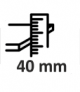 Высота бокового ребра полки - 40 мм