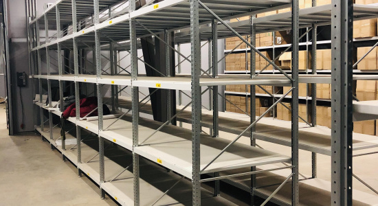 Стеллажи металлические для склада, нагрузкой до 600 кг на ярус