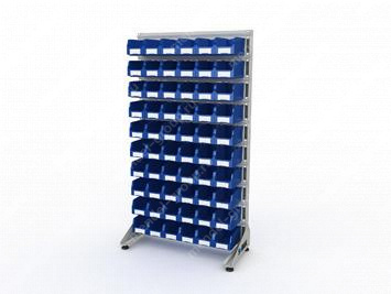 Стеллаж для пластиковых лотков S-BOX односторонний 1800x1000x450.02