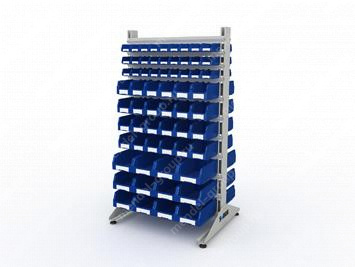 Стеллаж для пластиковых лотков S-BOX двухсторонний 1800x1000x800.05