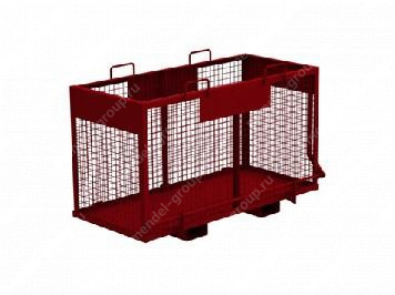 Контейнер металлический с откидным дном сетчатый