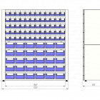 Система хранения с ячейками HARDO XM 1830х1720х550 мм (90 ячеек)