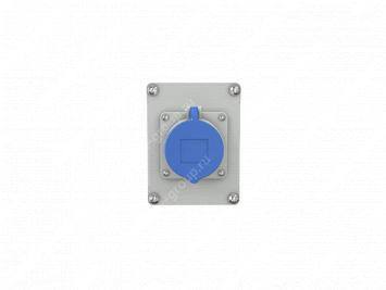 Штепсельная розетка с защитным контактом и с откидной крышкой