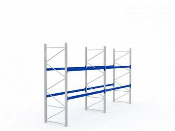 Стеллаж паллетный (фронтальный) 3000х2700х1100 (P130х50х1,5)