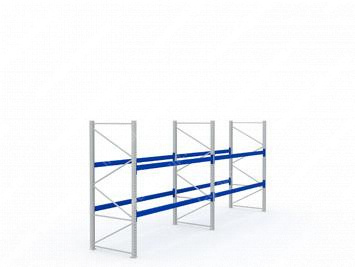 Стеллаж паллетный (фронтальный) 2500х2700х1100 (P90х50х1,5)