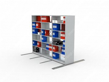 Стеллаж стационарный двухсторонний архивный 3155х700х600