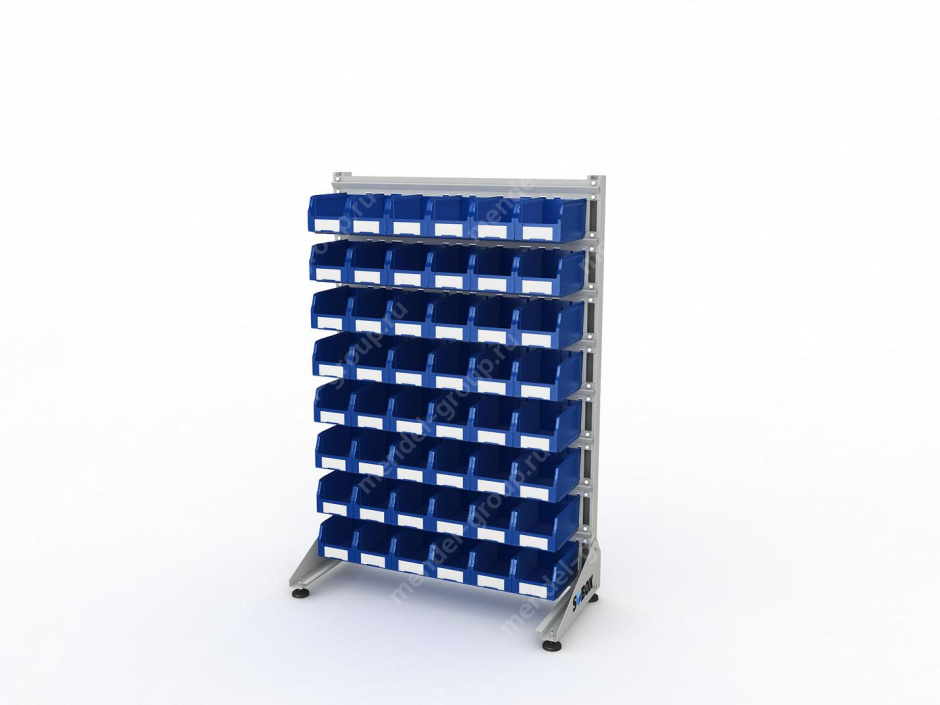 Стеллаж для пластиковых лотков S-BOX односторонний 1500x1000x450.02