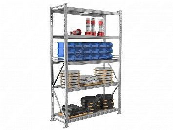 Стеллаж грузовой на зацепах 2500х1500х1000 (5 ярусов)