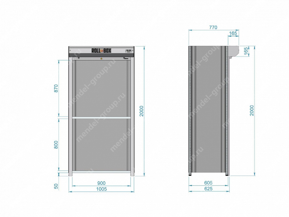 Металлический роллетный шкаф ROLL-BOX SIMPLE 10.06.3.V1