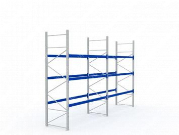 Стеллаж паллетный (фронтальный) 3500х2700х1100 (P130х50х1,5)