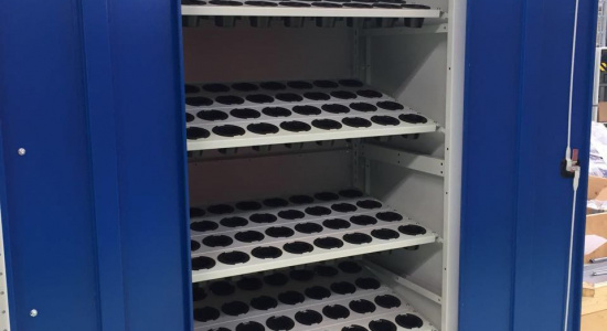 Шкафы HARDO для хранения инструмента ISO-SK 50 в кол-ве 108 шт.